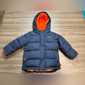 Old Navy Puffer Jacket Navy and Orange Size 4T